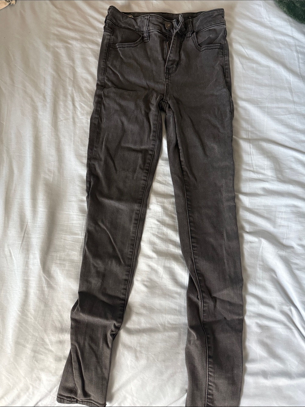 American Eagle Outfitters Washed Charcoal Skinny Jeans